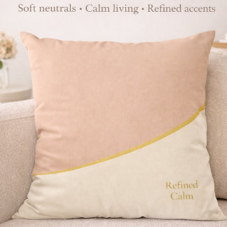 Blush Gold Harmony Throw Pillow Kissen