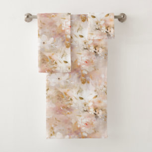 Blush, Gold, Mauve, Taupe Fleurs Abstraites