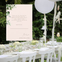 Blush & Gold Message Ivy Brautparty Vielen Dank