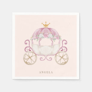 Blush & Gold Princess Baby Showcocktail Serviette
