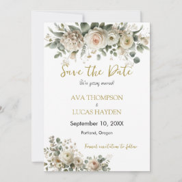 Blush & Gold Romantische Save the Date