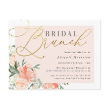 Blush & Gold Script Blumenbridal Brunch