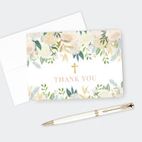Blush Gold und Green Floral Girl Erste Kommune