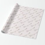 Blush & Gold vor der Hochzeit Geschenkpapier<br><div class="desc">Hochzeitspapier. Brautparty. Gold und erröten. Bevor du gehst.</div>