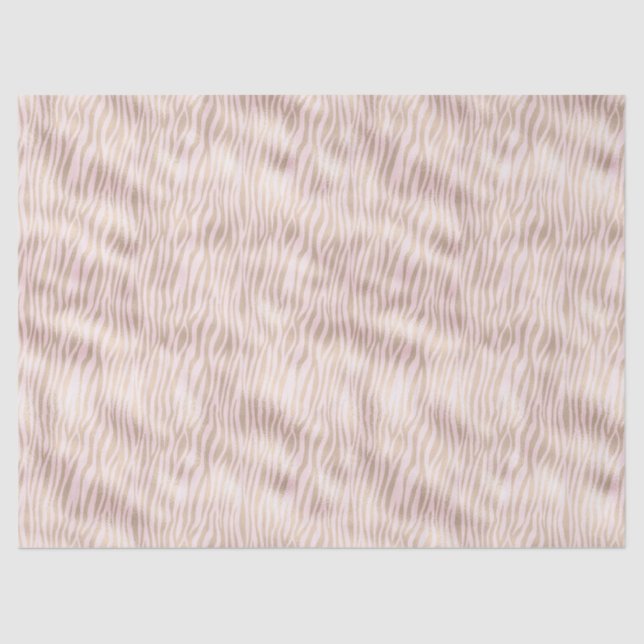 Blush Gold Zebra Print Seidenpapier (Vorderseite)