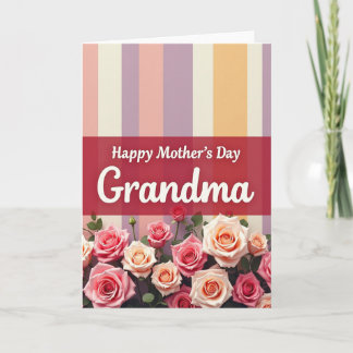 Blush Grandma Mothers Day Card Karte