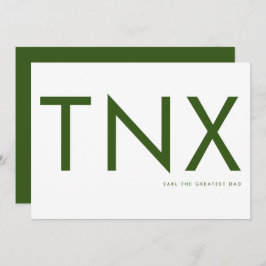 Blush Green Ultra Modern Bold Big Dankeschön Vater