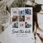 Blush Grid Collage | FOTO SAVE THE DATE<br><div class="desc">Mit diesen schicken, rosa und schwarzen Rosetten können Sie Ihre nächsten Nuptials bekannt geben. Speichern Sie die Datumskarten mit sechs Ihrer beliebten quadratischen Fotos und Ihren Hochzeitstermin in einem gegrillten Layout. "Save the Date" erscheint unterhalb einer neuen, lässigen Pinselmarkierungstyp. Personalisieren Sie mit Ihren Namen, Hochzeitsort und Website oder andere Informationen...</div>