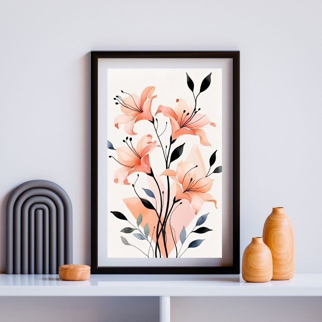 Blush Harmony - Moderne Blume VII Poster (Von Creator hochgeladen)
