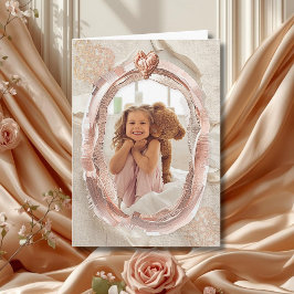 Blush Heirloom Heart Photo Frame Loving  Karte