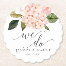 Blush Hydrangea Wedding Untersetzer