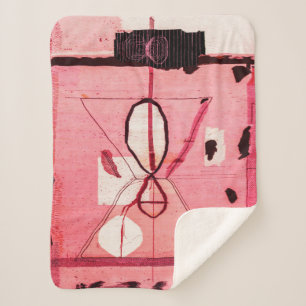 Blush Kilim: Rosa marokkanische Kunst Sherpadecke
