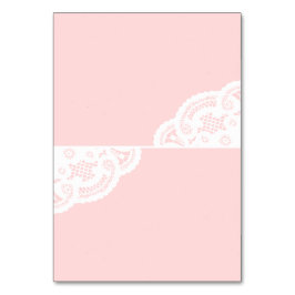 Blush Lace Doily Wedding Table Platzkarten Tischnummer