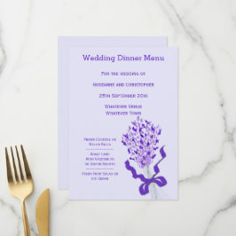 Blush Lavender Wedding Menükarte