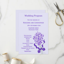 Blush Lavender Wedding Programm