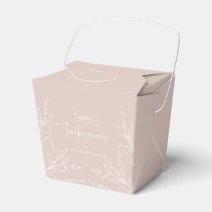 Blush Leaf Motif Happy Thanksgiving Geschenkschachtel