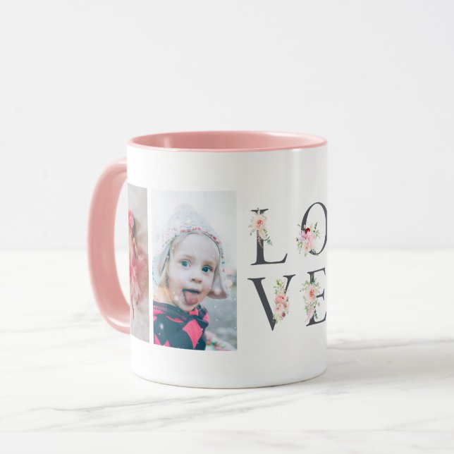 Blush LIEBE 4 Foto Tasse (Vorderseite Links)