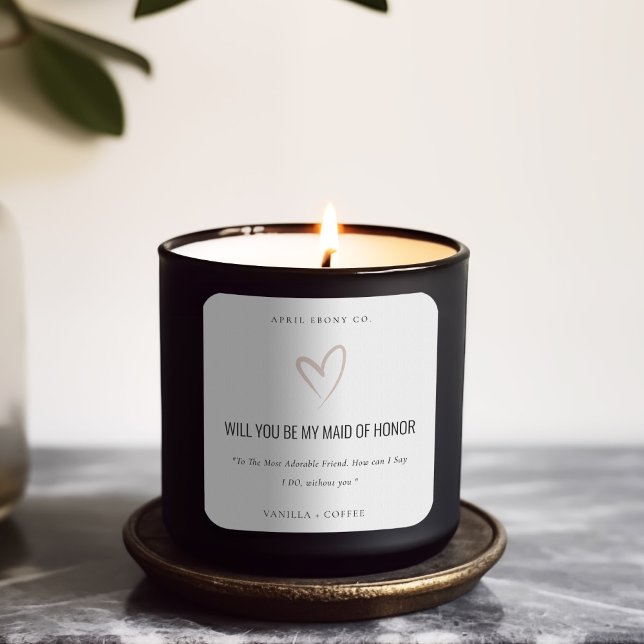 Blush Liebe Herz Werden Sie meine Trauzeugin Gesch Quadratischer Aufkleber (Von Creator hochgeladen)