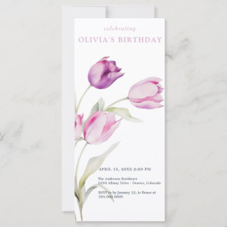 Blush Lilac Lila Floral Wasserfarbene Tulissen