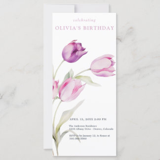 Blush Lilac Lila Floral Wasserfarbene Tulissen