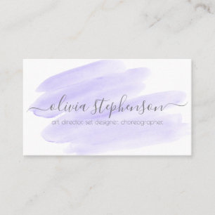 Blush Lilac Watercolor Swash Visitenkarte