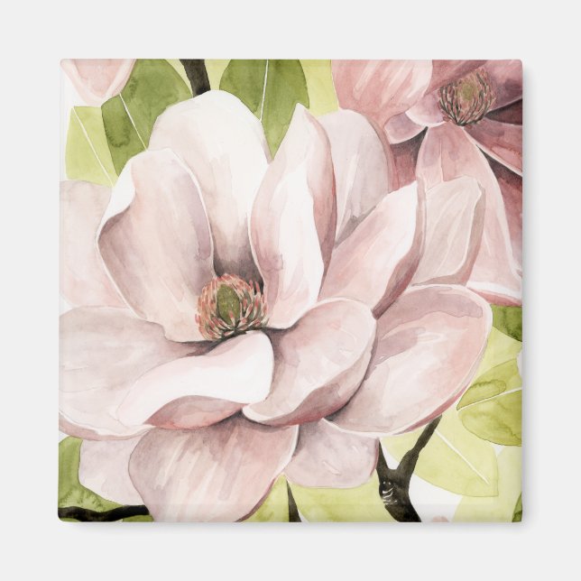 Blush Magnolia Blume Magnet (Vorne)