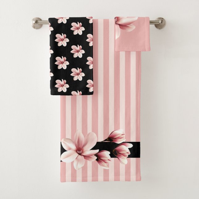 Blush Magnolias Badhandtuch Set (Insitu)