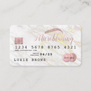 Blush + Marmor Kreditkarte Mikroblende Visitenkarte