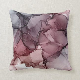 Blush, Mauve, Payne's Gray Abstrakt Kissen