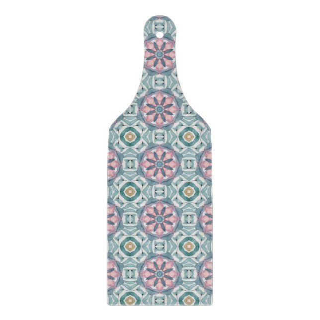 Blush Meadow Tile - Aquarellblume Schneidebrett (Vorderseite)