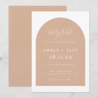 Blush Modern Arch Minimal Hochzeit Bindung an den