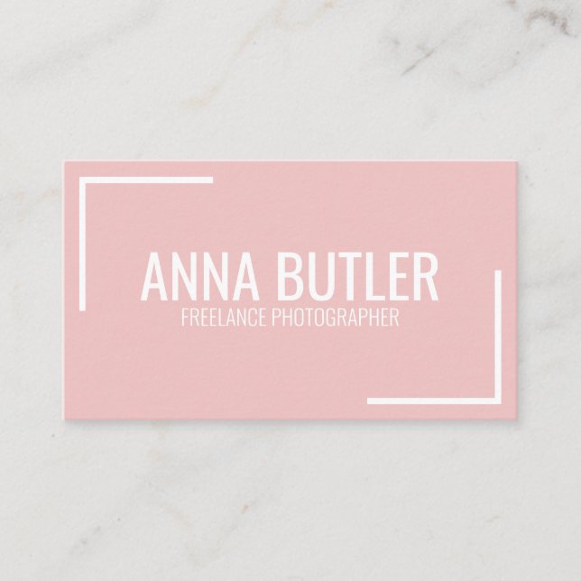 Blush Modernes Einfaches Minimalistisches Beruflic Visitenkarte (Vorderseite)