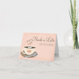 Blush Monogram Heart Coffee Cup Wedding Danke