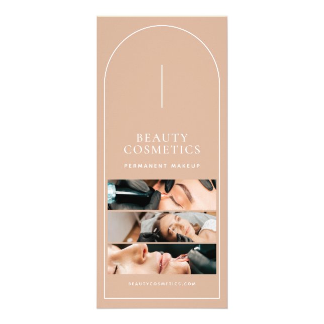 Blush Multi Foto Arch Beauty Business Price List Werbekarte (Vorne)