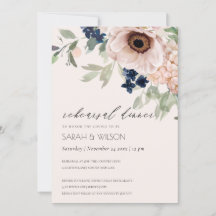Blush Navy Anemone Probe Dinner Einladung