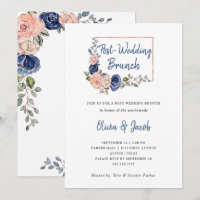 Blush Navy Floral Geometric | Post Wedding Brunch