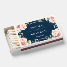 Blush Navy Floral Gold Geometric Botanical Wedding
