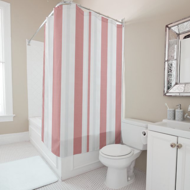 Blush Nordic Stripe  Duschvorhang (Beispiel)