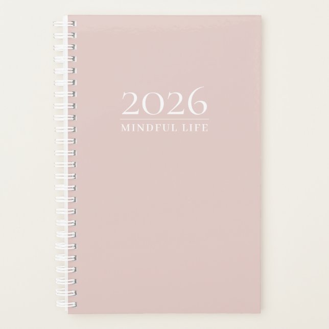 Blush Nude 2026 Planner | Custom Title & Initials (Devant)