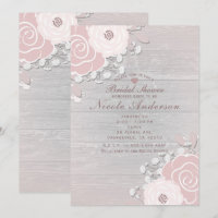 Blush Nude Rustikale Blume und Holzbridale
