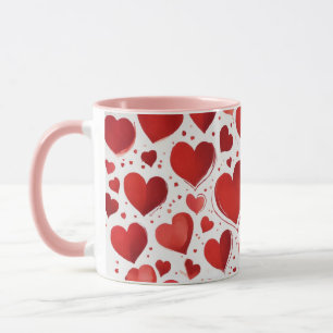 "Blush of Love : A Pink Mug Embracé par Red Romanc