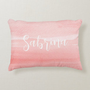 Blush Ombre für Mädchen mit Namen Dekokissen