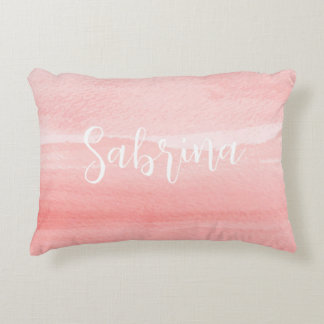 Blush Ombre für Mädchen mit Namen Dekokissen
