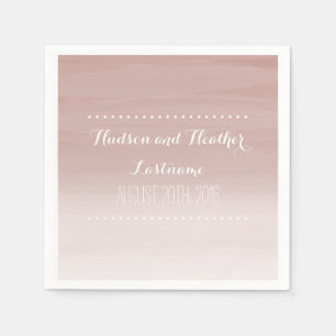 Blush Ombre Wedding Napkins Serviette