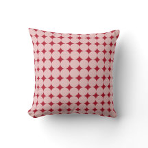 Blush on Red Polka Dot Throw Pillow 