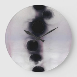 Blush Orbit Abstract Große Wanduhr