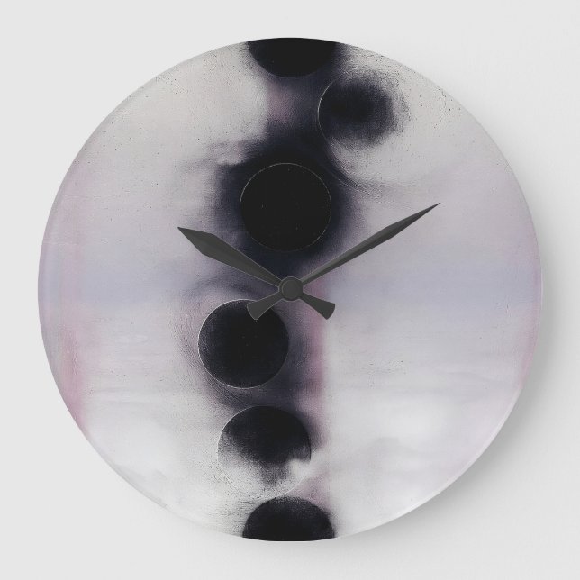 Blush Orbit Abstract Große Wanduhr (Vorderseite)