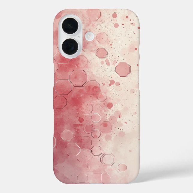 Blush Particle Fade iPhone 16 Hülle (Rückseite)
