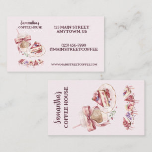 Blush Patisserie Café Benutzerdefinierte Marke Visitenkarte