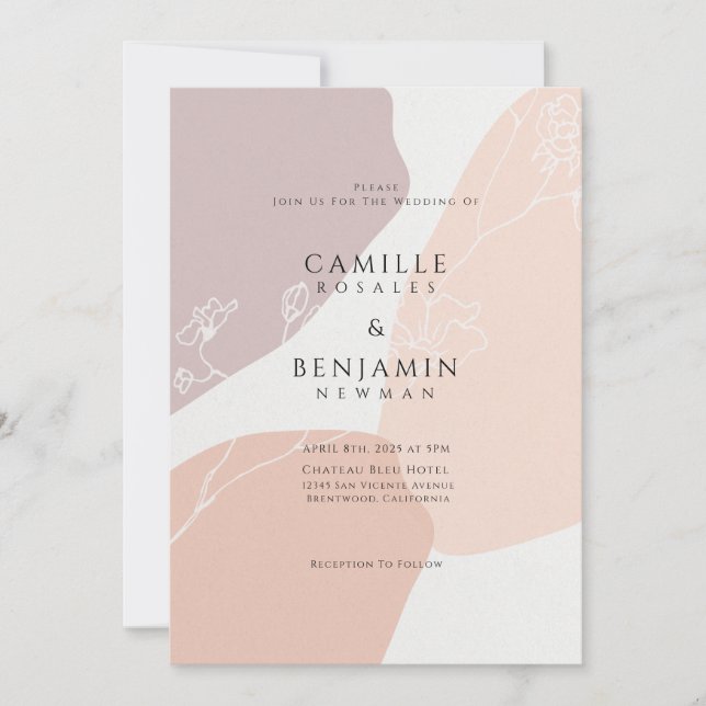 Blush Peach Botanical Simple Weditation (Vorderseite)